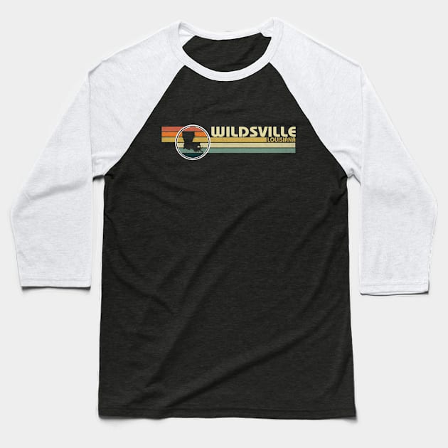 Wildsville Louisiana vintage 1980s style Baseball T-Shirt by LuLiLa Store